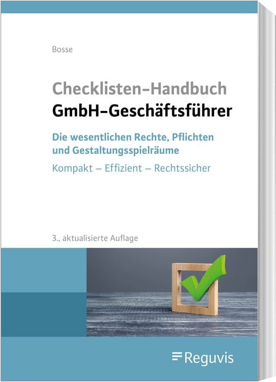 Produktbild: Checklisten Handbuch GmbH-Gesch&auml;ftsf&uuml;hrer