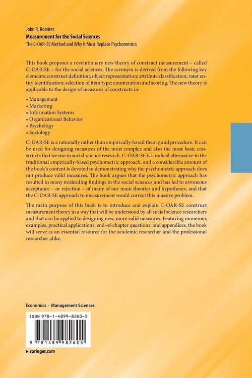 Produktbild: Measurement for the Social Sciences