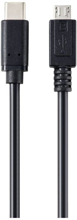 Produktbild: Renkforce USB-Kabel USB 2.0 USB-C&reg; Stecker, USB-Micro-B Stecker 1.80 m Schwarz Gesamtschirm RF-5720396