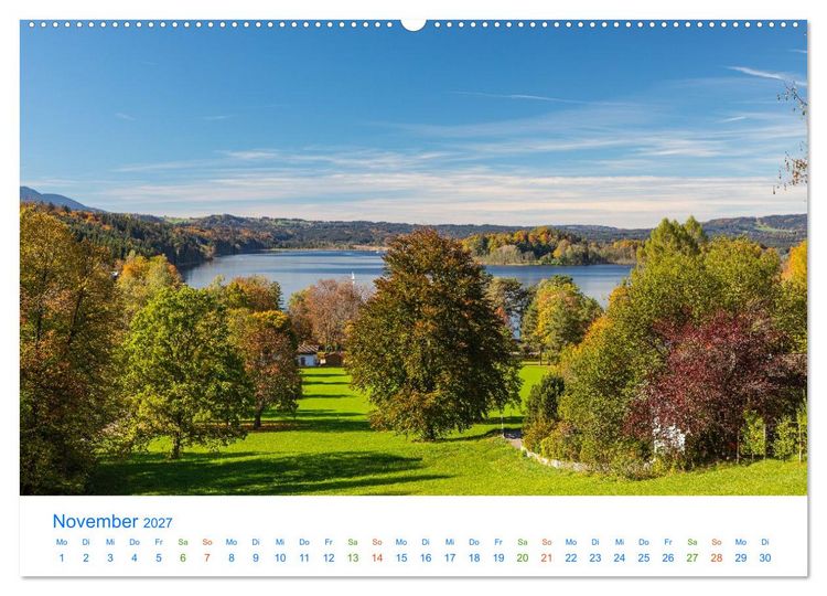 Produktbild: Im blauen Land am Alpenrand (hochwertiger Premium Wandkalender 2027 DIN A2 quer), Kunstdruck in Hochglanz