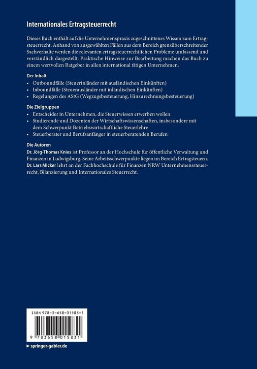 Produktbild: Internationales Ertragsteuerrecht