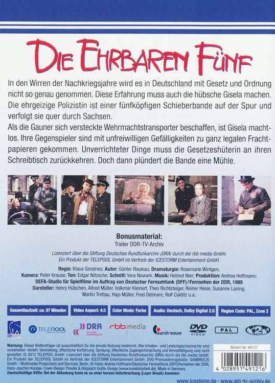 Produktbild: Die Ehrbahren F&uuml;nf (DDR TV-Archiv)