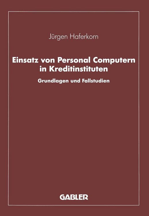 Produktbild: Einsatz von Personal Computern in Kreditinstituten