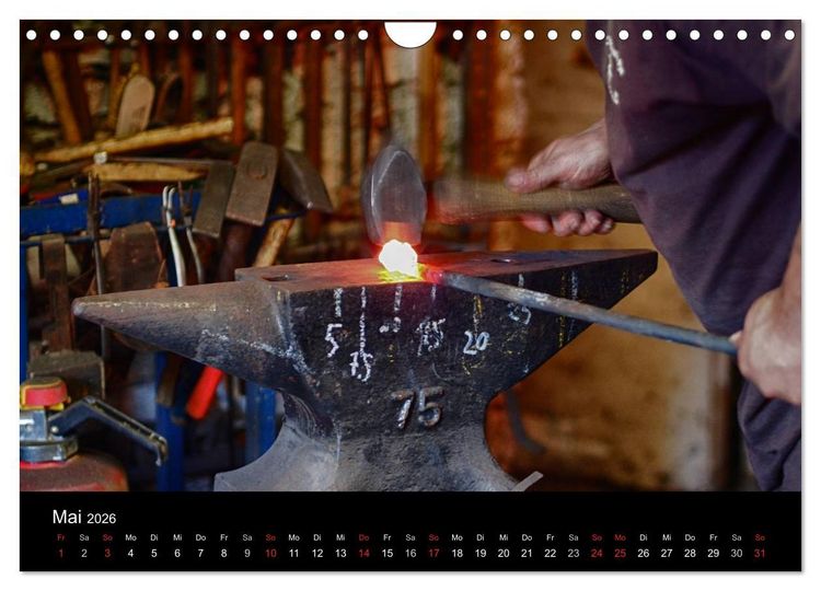 Produktbild: Alte Handwerkskunst Messerschmied (Wandkalender 2026 DIN A4 quer), CALVENDO Monatskalender