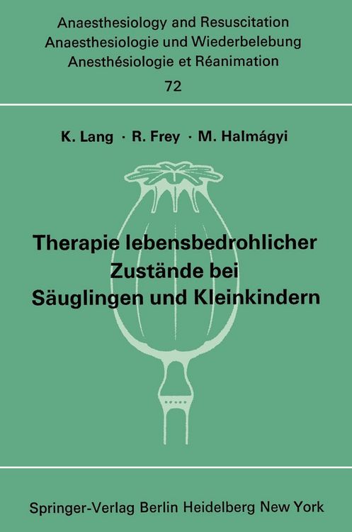 Produktbild: Therapie lebensbedrohlicher Zust&auml;nde bei S&auml;uglingen und Kleinkindern