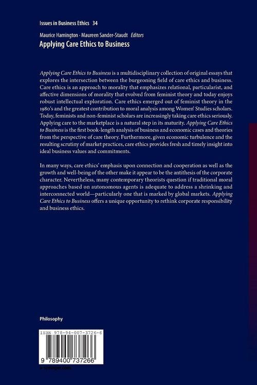 Produktbild: Applying Care Ethics to Business