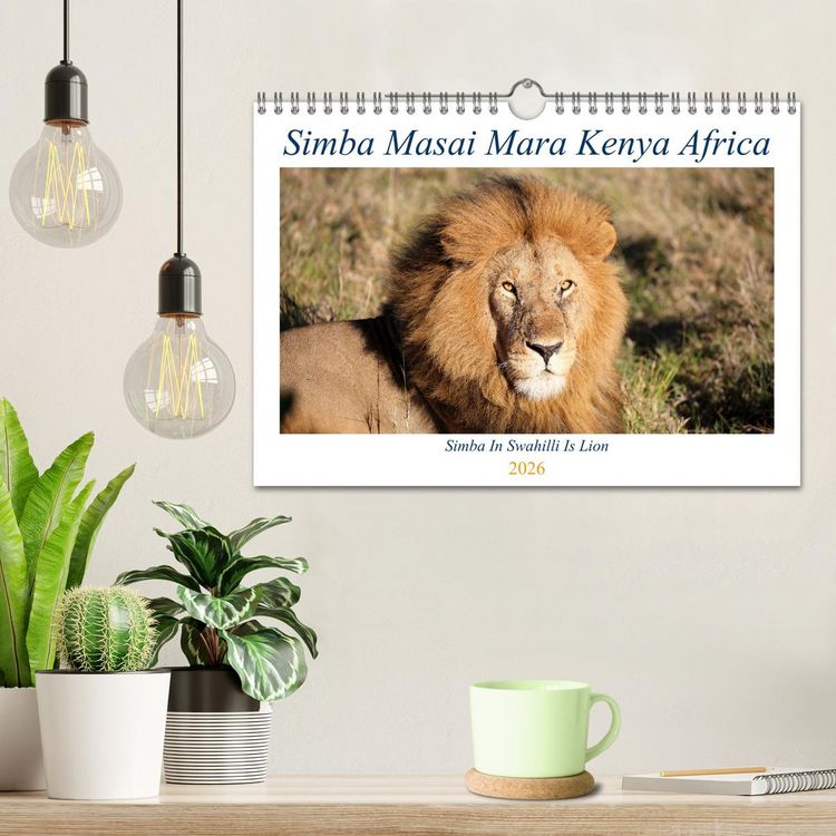 Produktbild: Simba Masai Mara Kenya Africa (Wall Calendar 2026 DIN A4 landscape), CALVENDO 12 Month Wall Calendar