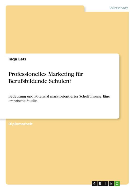Produktbild: Professionelles Marketing f&uuml;r Berufsbildende Schulen?