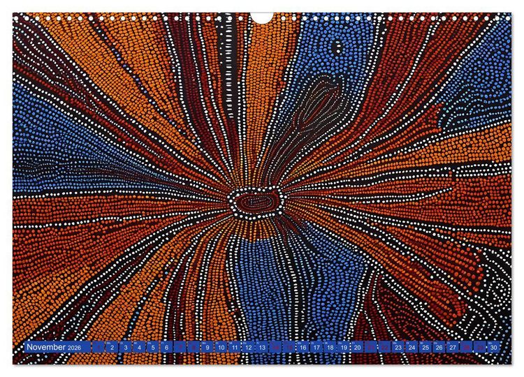 Produktbild: Traumzeit - KI-generierte Aborigine-Kunst aus dem Herzen Australiens (Wandkalender 2026 DIN A3 quer), CALVENDO Monatskalender