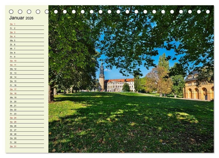 Produktbild: Weimar - Mit Plan durch das Jahr (Tischkalender 2026 DIN A5 quer), CALVENDO Monatskalender