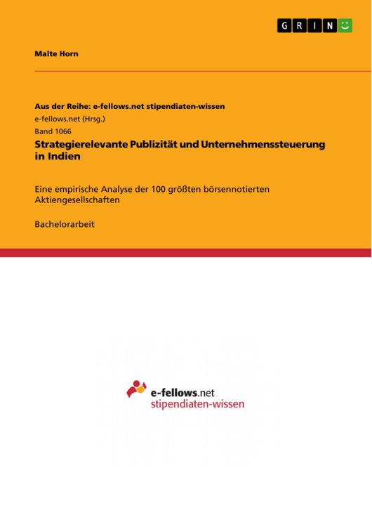 Produktbild: Strategierelevante Publizit&auml;t und Unternehmenssteuerung in Indien