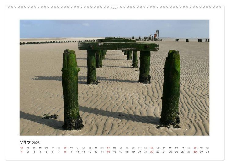 Produktbild: Wangerooge. Der Charme des Ostanlegers (Wandkalender 2026 DIN A2 quer), CALVENDO Monatskalender