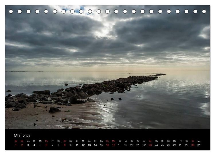 Produktbild: Faszination Meer und Wolken (Tischkalender 2027 DIN A5 quer), CALVENDO Monatskalender