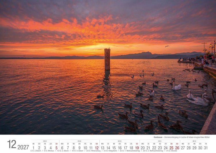 Produktbild: Gardasee 2027 Bildkalender A3 cm quer, spiralgebunden