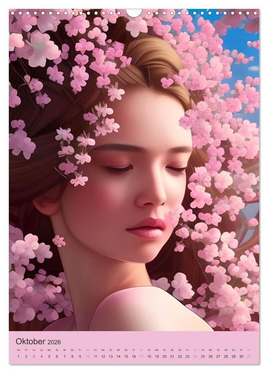 Produktbild: Japanische Kirschbl&uuml;ten - Portraits zum Tr&auml;umen (Wandkalender 2026 DIN A3 hoch), CALVENDO Monatskalender