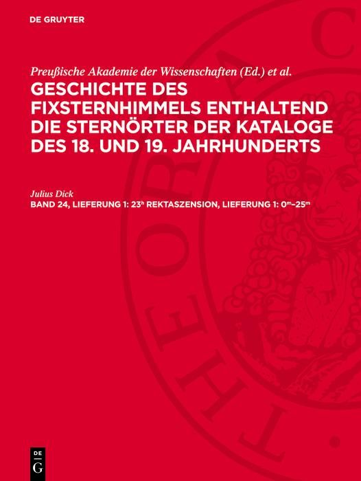 Produktbild: 23h Rektaszension, Lieferung 1: 0m-25m