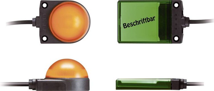 Produktbild: Idec Signalleuchte LED LH1D-H2HQ4C30Y LH1D-H2HQ4C30Y Gelb Dauerlicht 24 V/DC, 24 V/AC