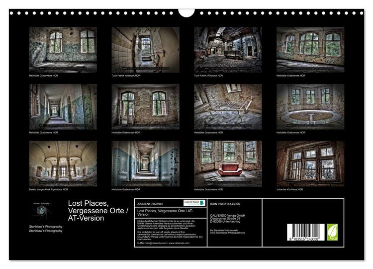 Produktbild: Lost Places, Vergessene Orte / AT-Version (Wandkalender 2026 DIN A3 quer), CALVENDO Monatskalender