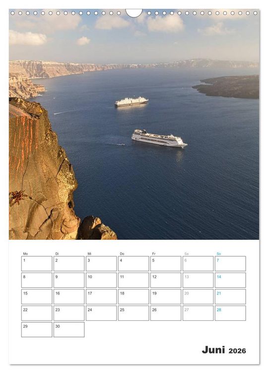 Produktbild: Santorin - Trauminsel Griechenlands (Wandkalender 2026 DIN A3 hoch), CALVENDO Monatskalender