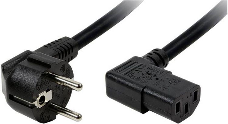 Produktbild: LogiLink Strom Anschlusskabel [1x Schutzkontakt-Winkelstecker - 1x Kaltger&auml;te-Stecker C13] 2.00 m Schwarz