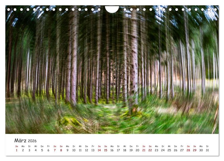 Produktbild: Abstrakte Naturerlebnisse - ICM (Intentional Camera Movement) Fotografie (Wandkalender 2026 DIN A4 quer), CALVENDO Monatskalender