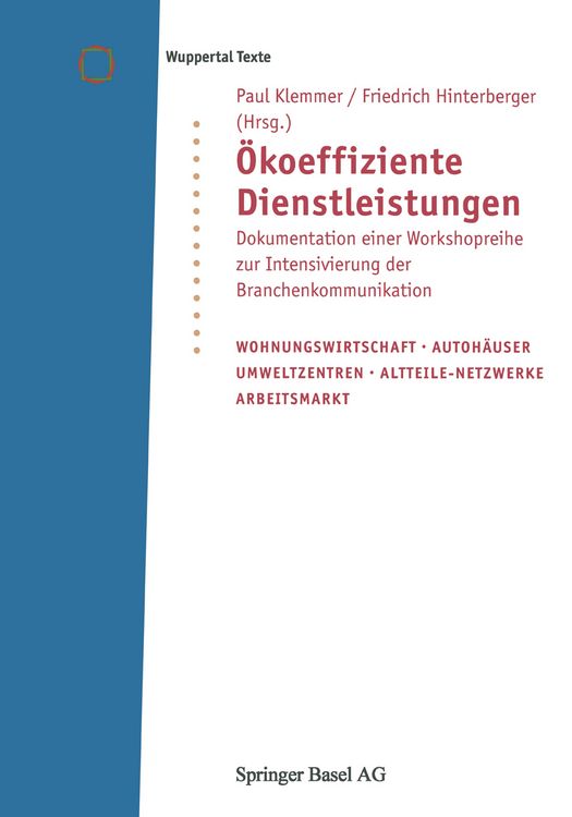Produktbild: &Ouml;koeffiziente Dienstleistungen