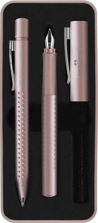 Produktbild: Faber-Castell F&uuml;ller + Kugelschreiber Set, Grip 2011, pale rose
