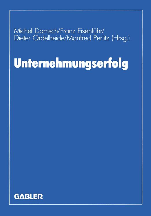 Produktbild: Unternehmungserfolg