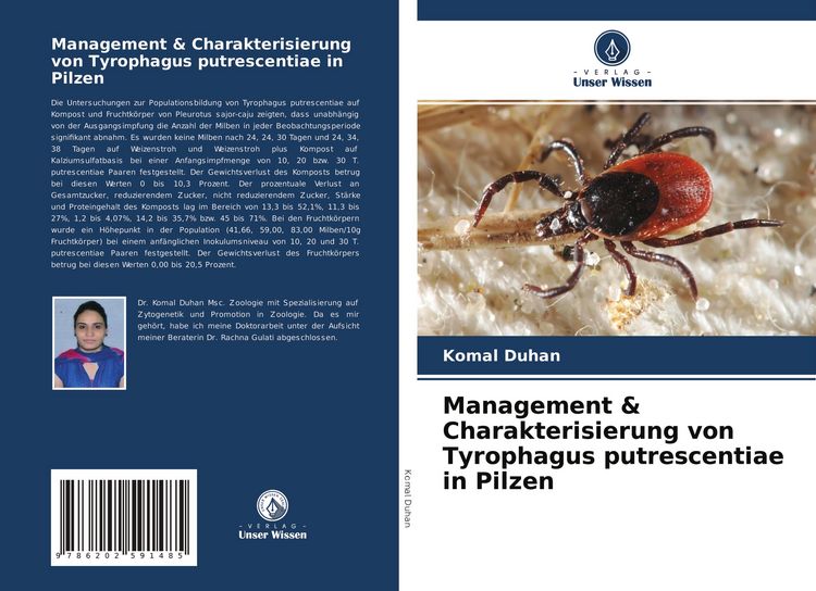 Produktbild: Management & Charakterisierung von Tyrophagus putrescentiae in Pilzen