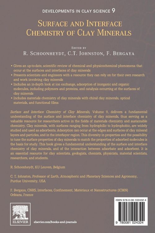 Produktbild: Surface and Interface Chemistry of Clay Minerals