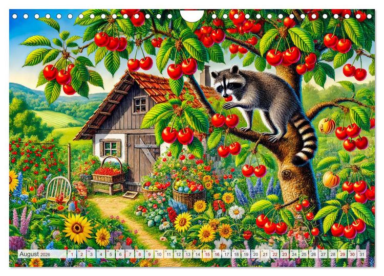 Produktbild: Tiere im Garten - Tierische Begegnungen in der gr&uuml;nen Oase (Wandkalender 2026 DIN A4 quer), CALVENDO Monatskalender