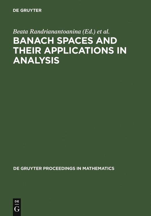 Produktbild: Banach Spaces and their Applications in Analysis