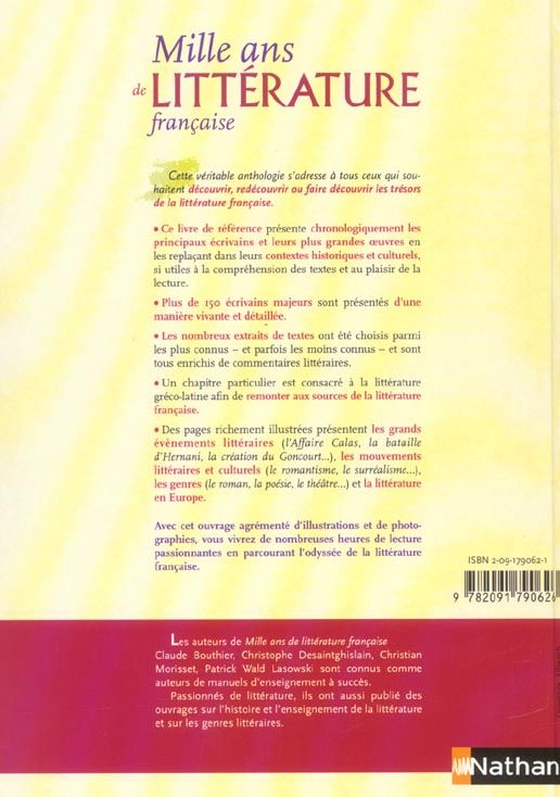Produktbild: Mille ans de litt&eacute;rature fran&ccedil;aise