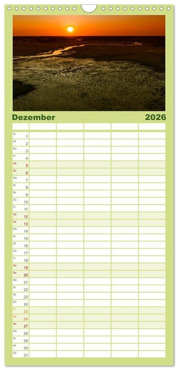 Produktbild: Familienplaner 2026 - Okavango! Atemberaubende Natursch&ouml;nheit im gr&ouml;&szlig;ten Binnendelta der Welt mit 5 Spalten (Wandkalender, 21 x 45 cm) CALVENDO