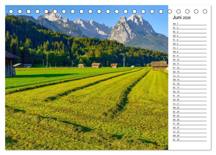 Produktbild: Garmisch-Partenkirchen - Bayerischer Charme im Werdenfelser Land (Tischkalender 2026 DIN A5 quer), CALVENDO Monatskalender