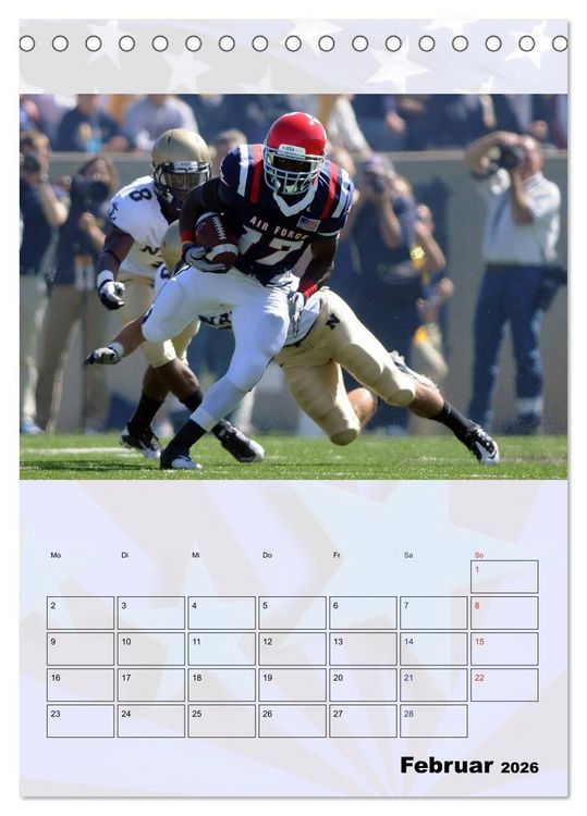 Produktbild: American Football - Kickoff (Tischkalender 2026 DIN A5 hoch), CALVENDO Monatskalender