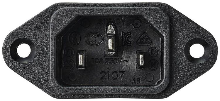 Produktbild: TRU COMPONENTS TC-10101412 Netzfilter mit Kaltger&auml;tebuchse 250 V/AC 6 A 0.8 mH (L x B x H) 58 x 22.8 x 50 mm 1 St.