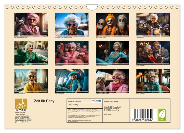 Produktbild: Zeit f&uuml;r Party (Wandkalender 2026 DIN A4 quer), CALVENDO Monatskalender