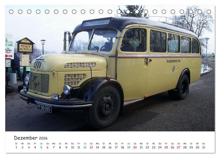 Produktbild: Omnibusse von heute und fr&uuml;her (Tischkalender 2026 DIN A5 quer), CALVENDO Monatskalender