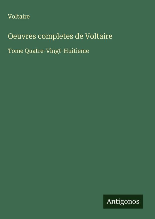Produktbild: Oeuvres completes de Voltaire