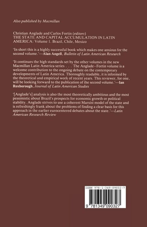 Produktbild: The State and Capital Accumulation in Latin America