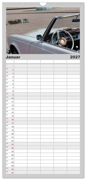 Produktbild: Familienplaner 2027 - Der SL - &Auml;sthetik pur von Mercedes Benz mit 5 Spalten (Wandkalender, 21 x 45 cm) CALVENDO