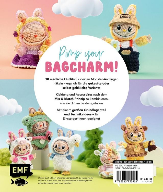 Produktbild: Cute Monsters &ndash; Das H&auml;kelbuch f&uuml;r Labubu-Fans &ndash; inklusive Anleitungen f&uuml;r die Figuren!