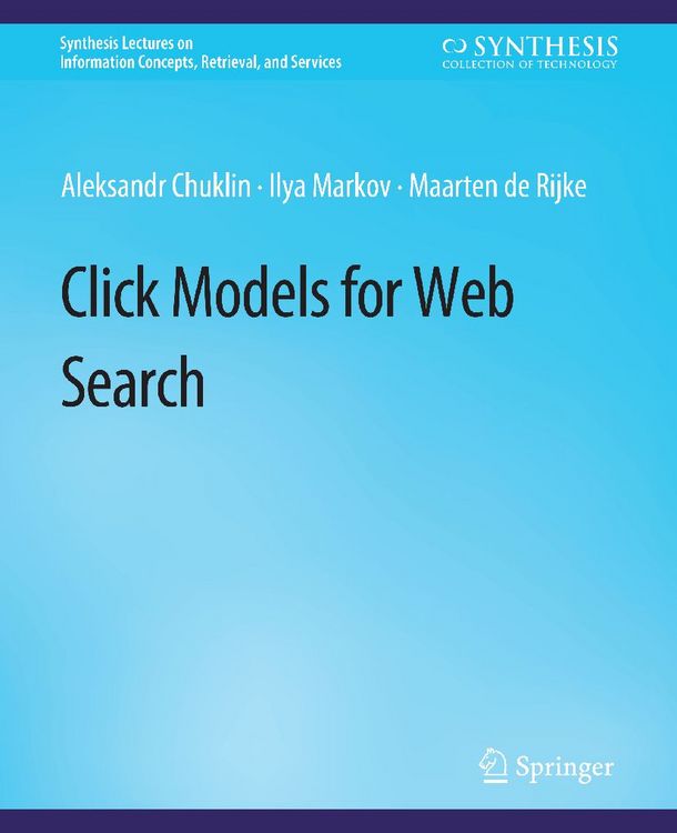 Produktbild: Click Models for&nbsp;Web Search