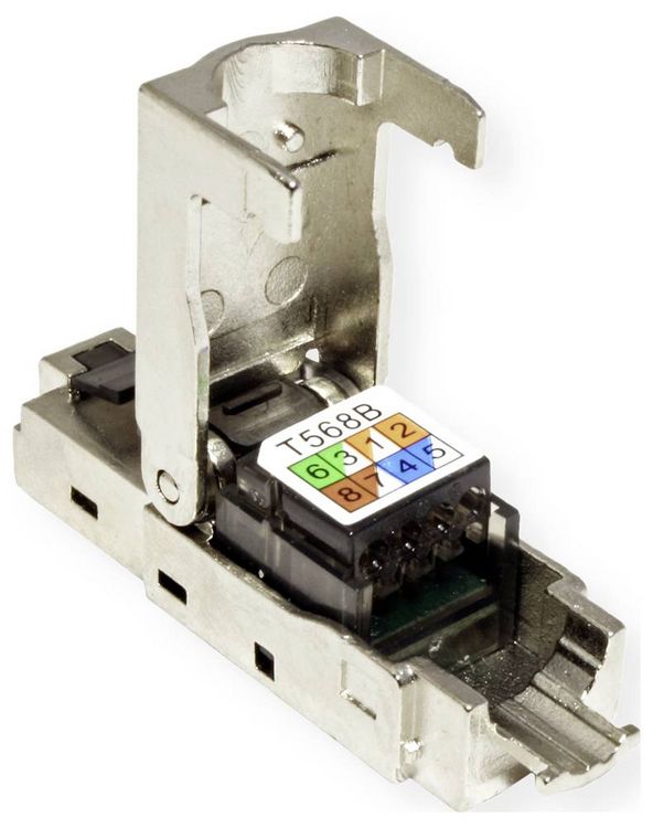 Produktbild: Value 26.99.0371 VALUE feldkonfektionierbarer RJ-45 Stecker Kat.6 (Class E), STP 26.99.0371 Silber 1 St.