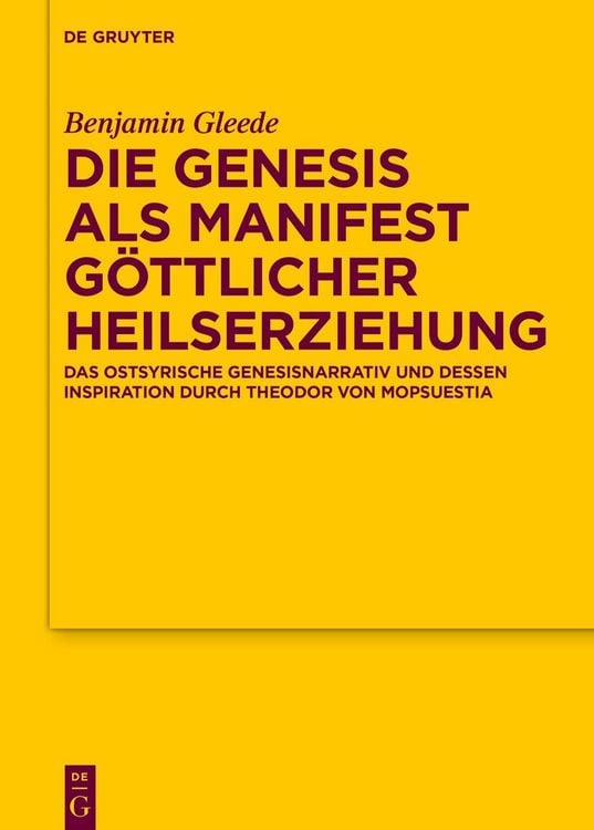 Produktbild: Die Genesis als Manifest g&ouml;ttlicher Heilserziehung
