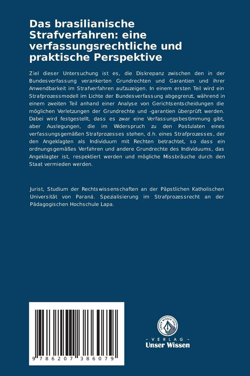 Produktbild: Das brasilianische Strafverfahren: eine verfassungsrechtliche und praktische Perspektive