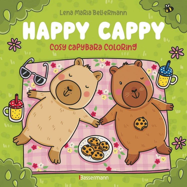 Produktbild: Happy Cappy - Cosy Capybara Coloring. Ein Ausmalbuch f&uuml;r jedes Alter