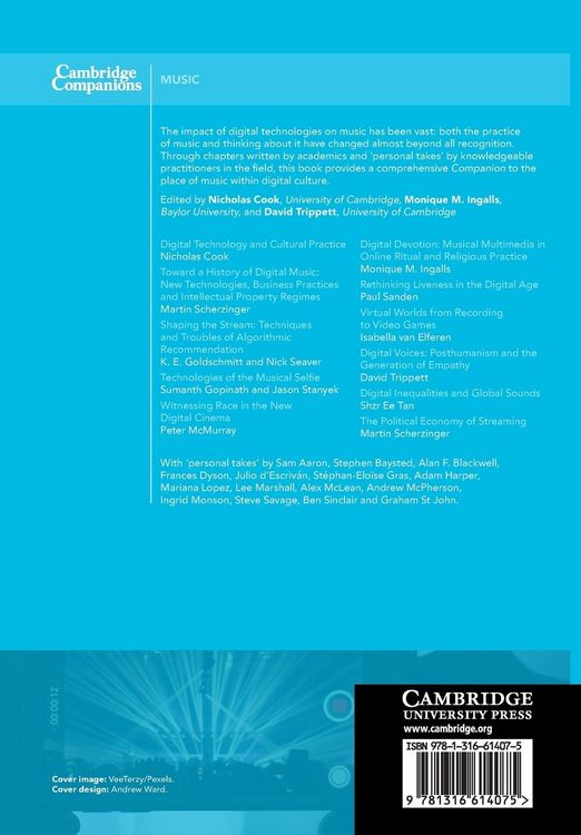 Produktbild: The Cambridge Companion to Music in Digital Culture