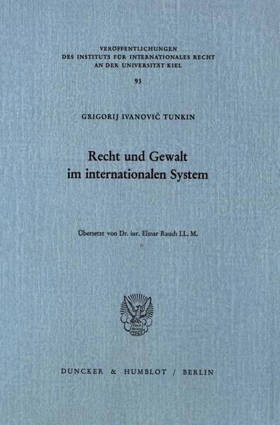 Produktbild: Recht und Gewalt im internationalen System.